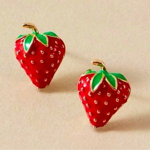 NWT Strawberry Stud Earrings